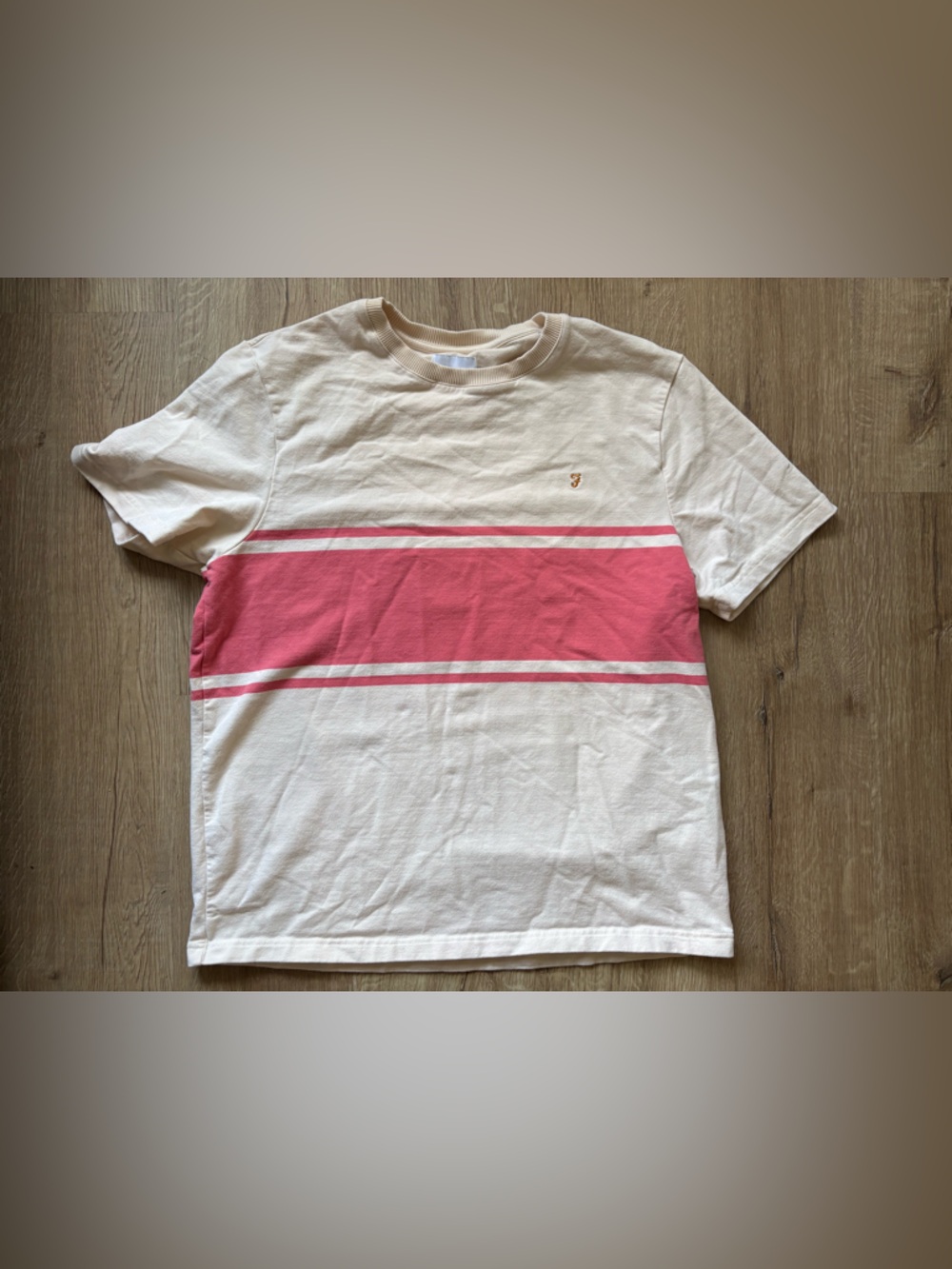 Farah Cream Ribbed-Neck Shirt